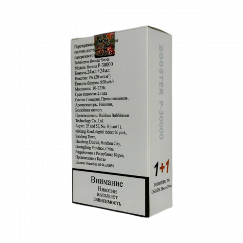 BUBBLE MON BOOSTER DUBLE 30000 Блестящая клубника / клубника арбуз 2%